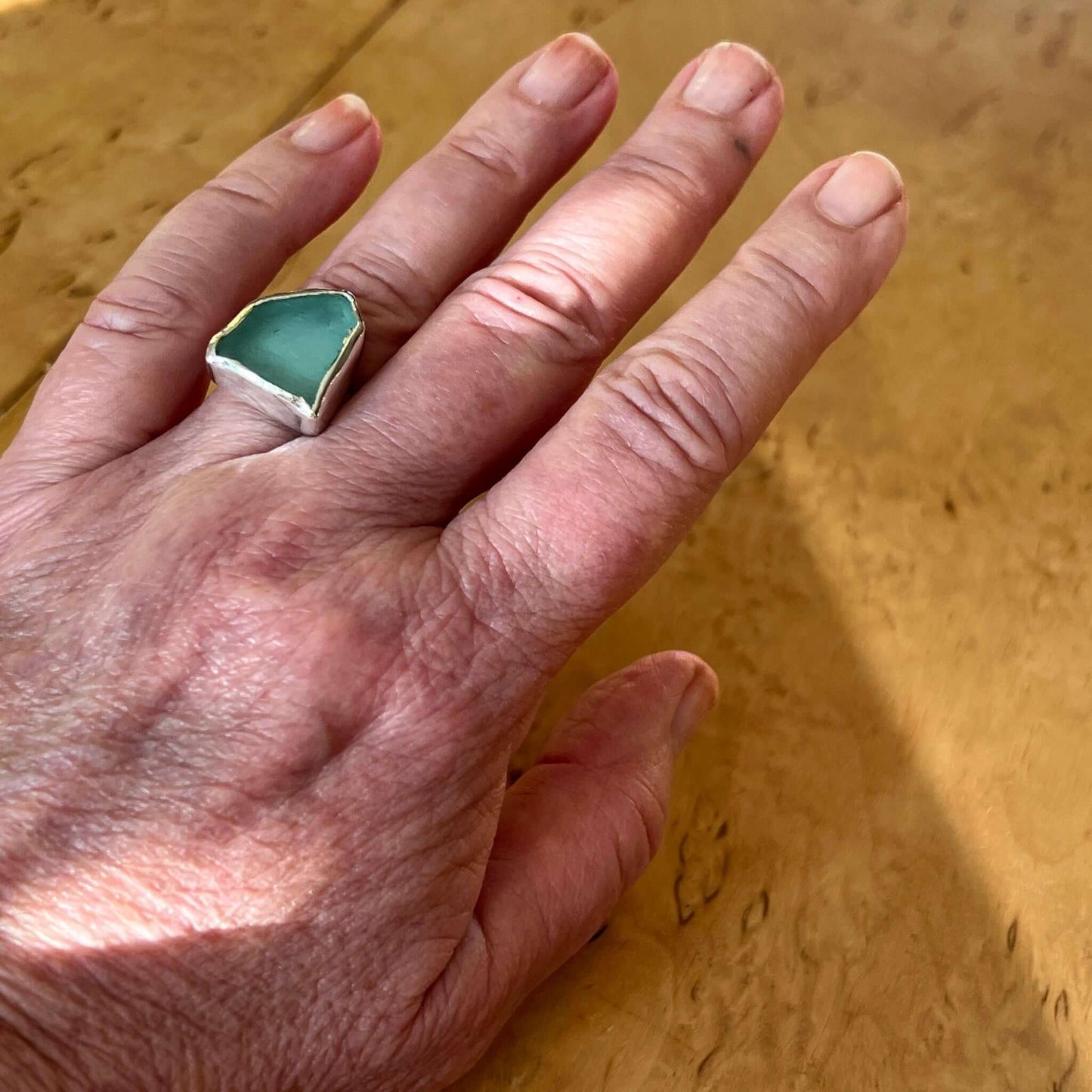 Silvering med strandglas Sally