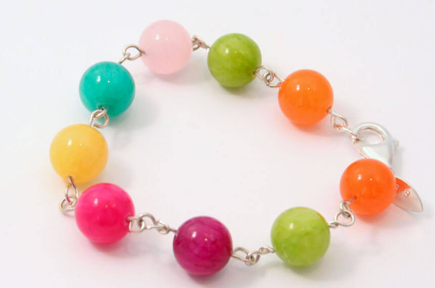 Silverarmband Jelly Bean