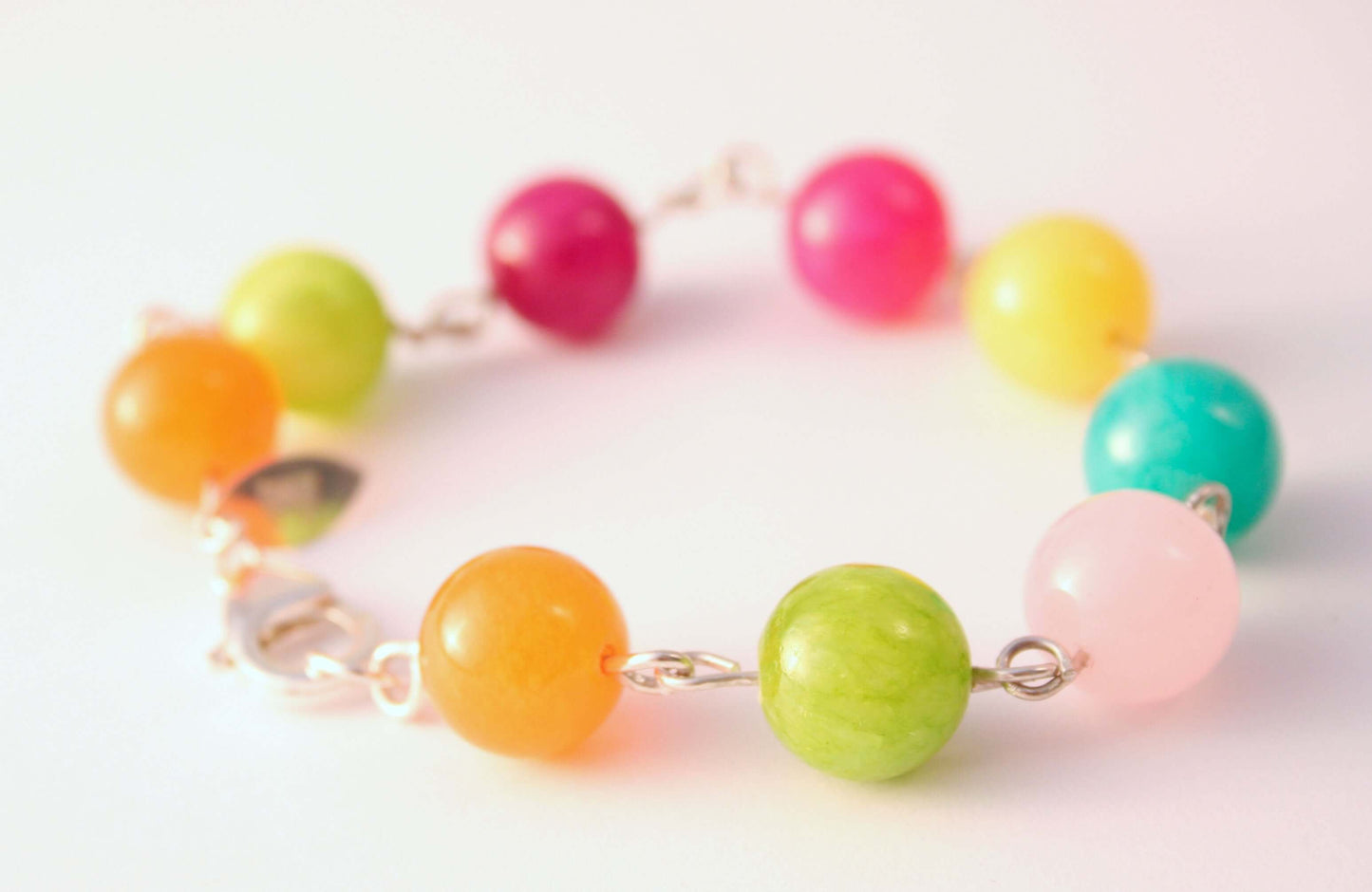 Silverarmband Jelly Bean