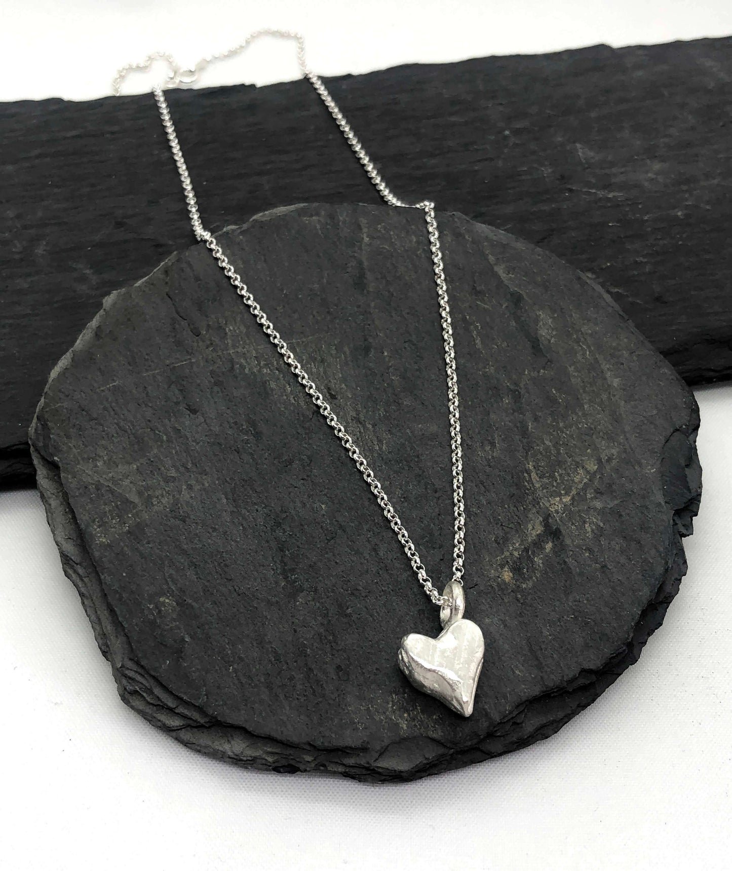 Silverhalsband Big Little Heart 2