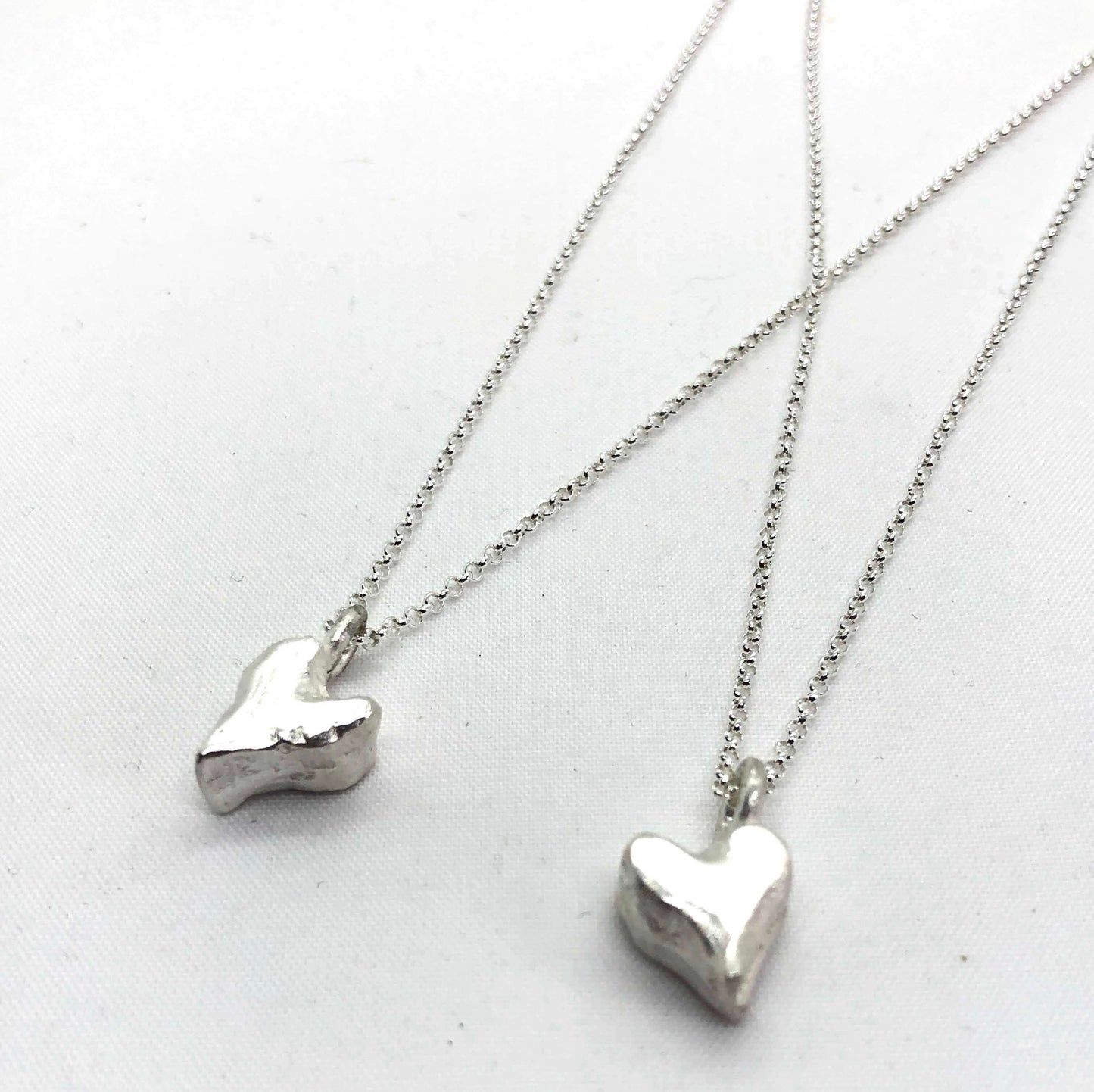 Silverhalsband Big Little Heart 2