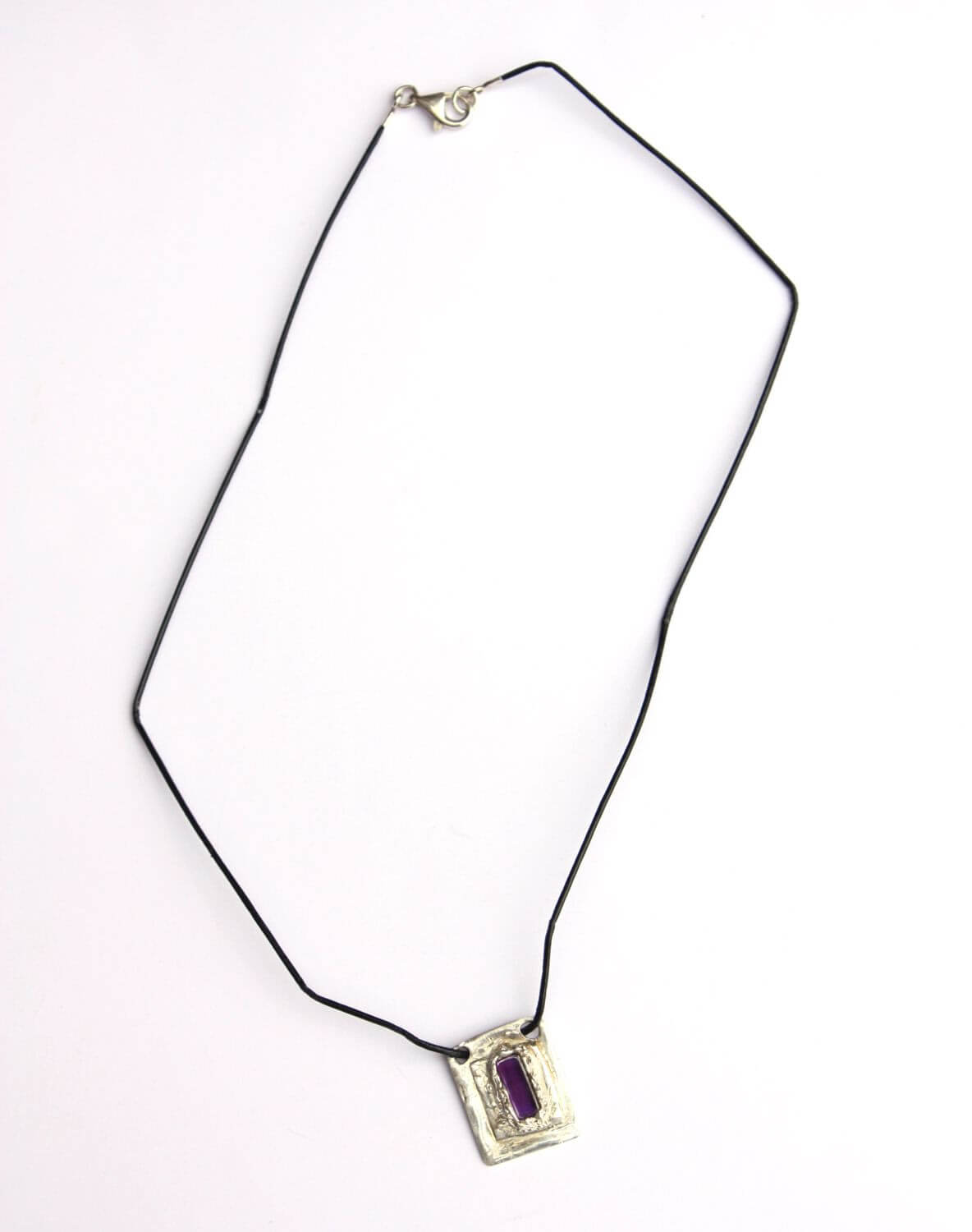 Silverhalsband Lilac