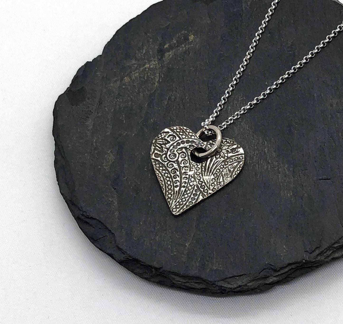 Silverhalsband Paisley 2