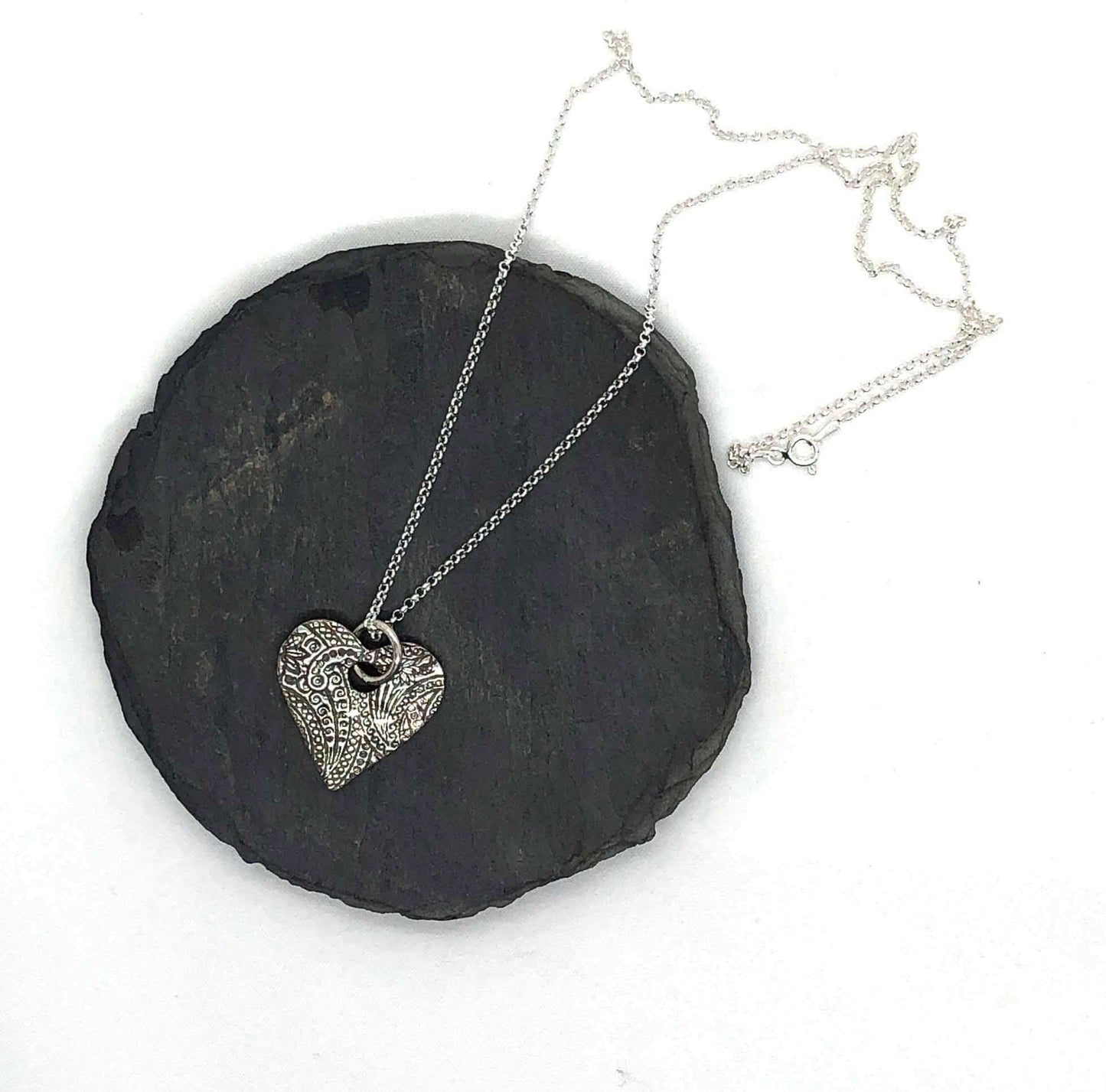 Silverhalsband Paisley 2