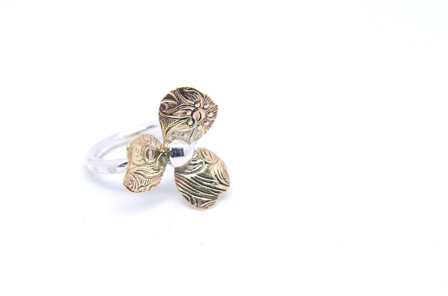 Silverring Klöver 2