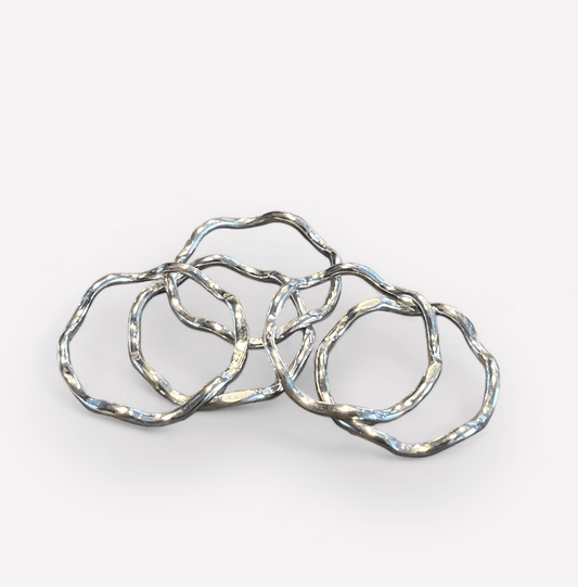 Tunn silverring Waves 1