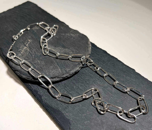 Silverhalsband Paperclip