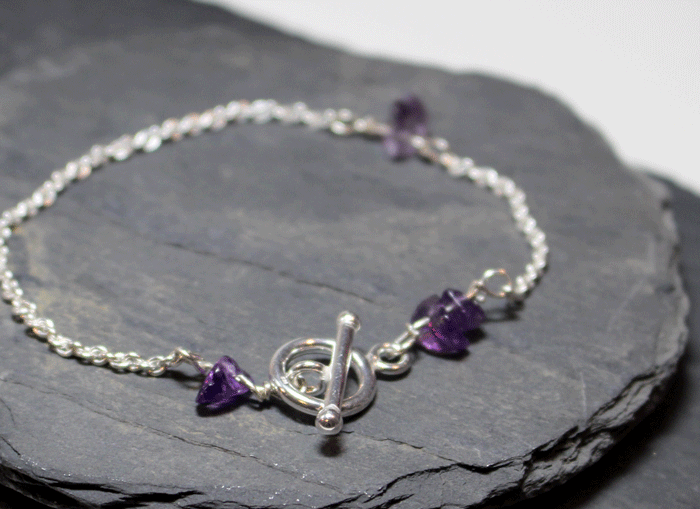 Silverarmband Sabina ametist
