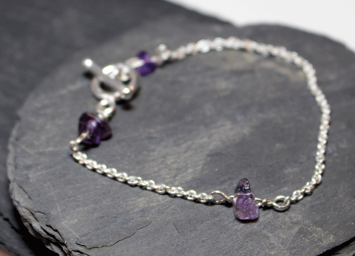 Silverarmband Sabina ametist