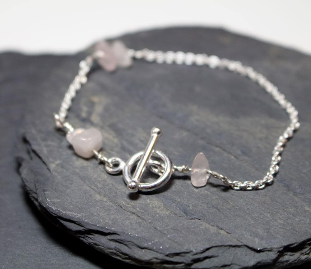 Silverarmband Sabina rosenkvarts