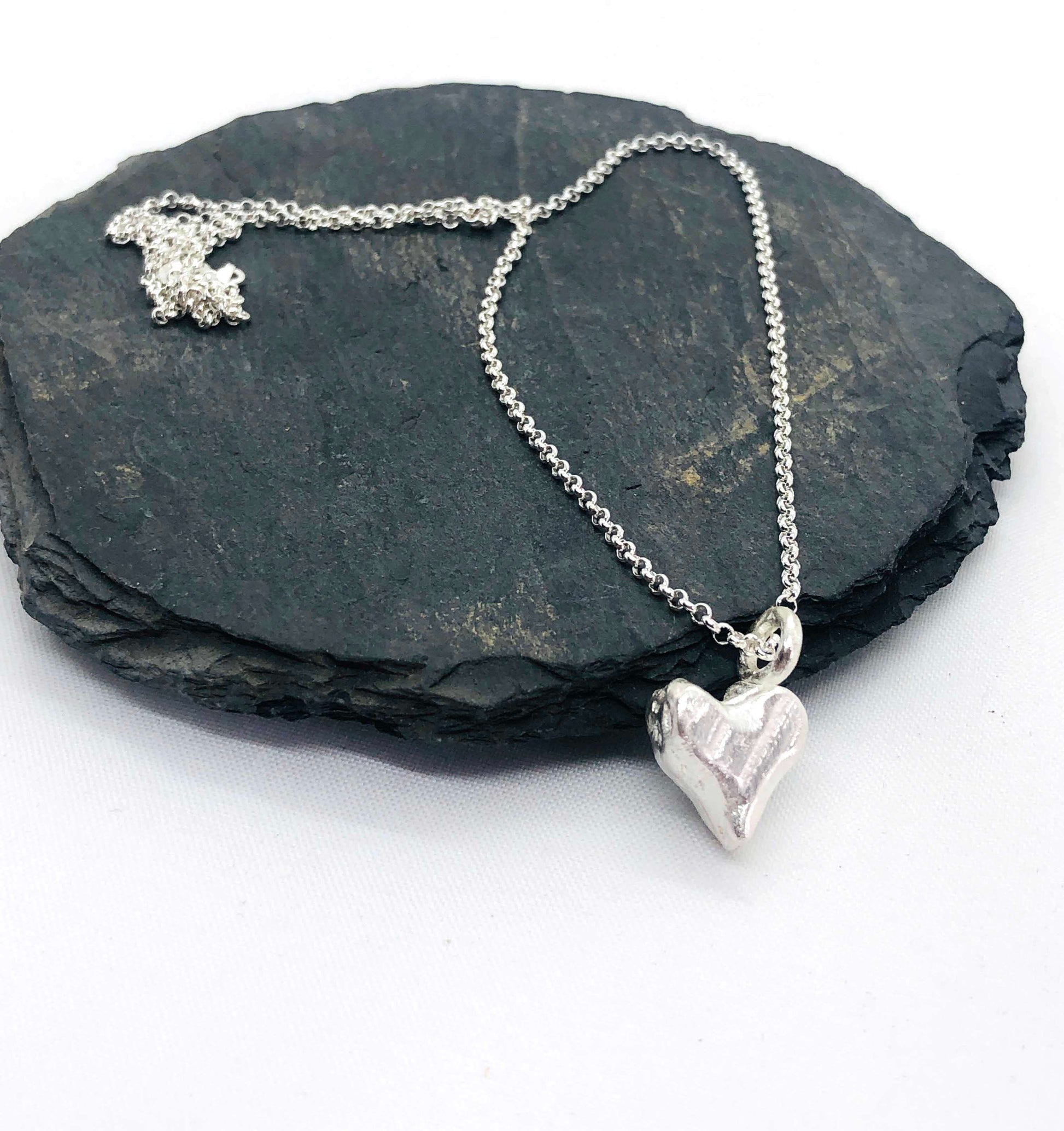 Silverhalsband Big Little Heart 1