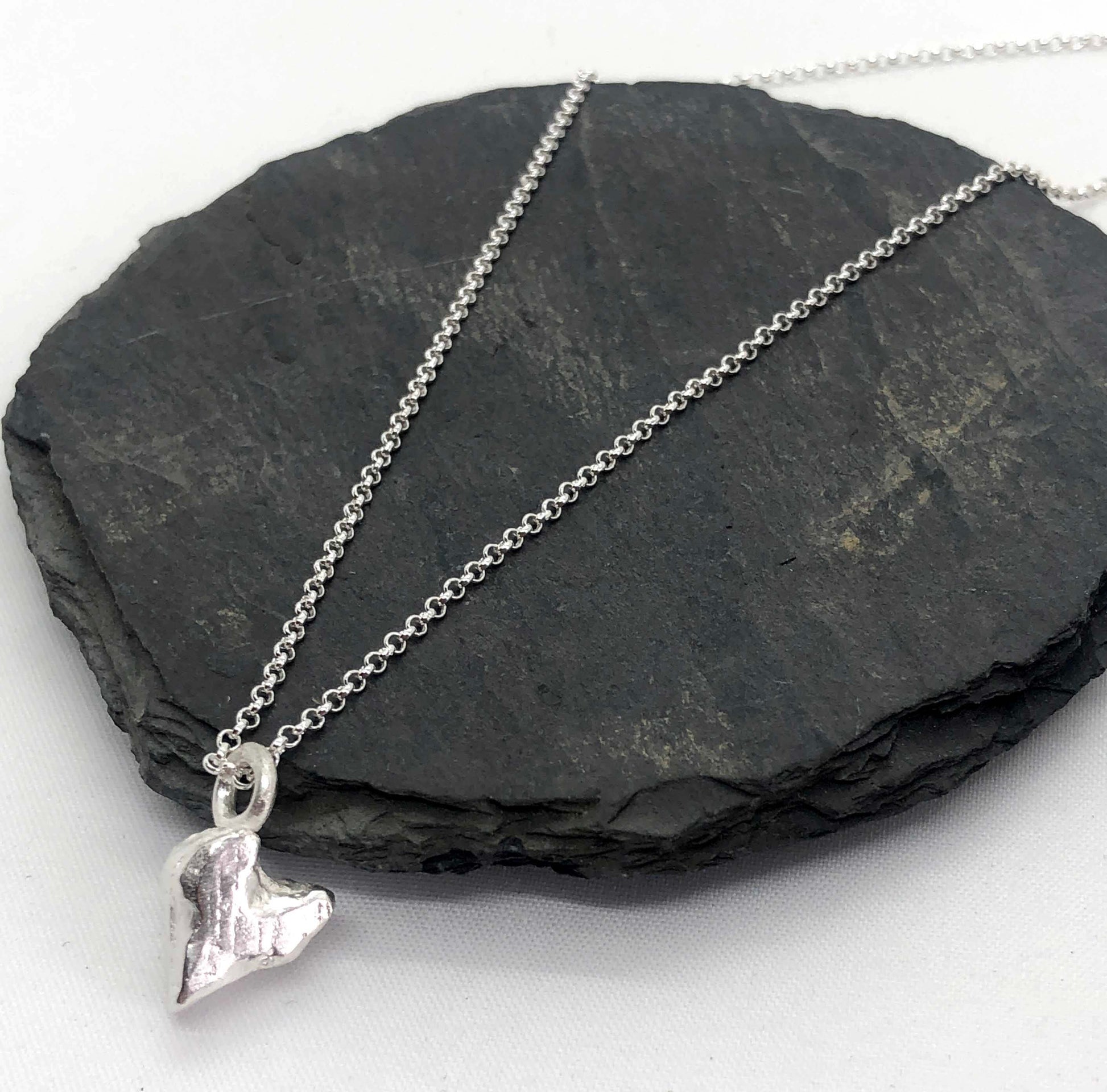 Silverhalsband Big Little Heart 2