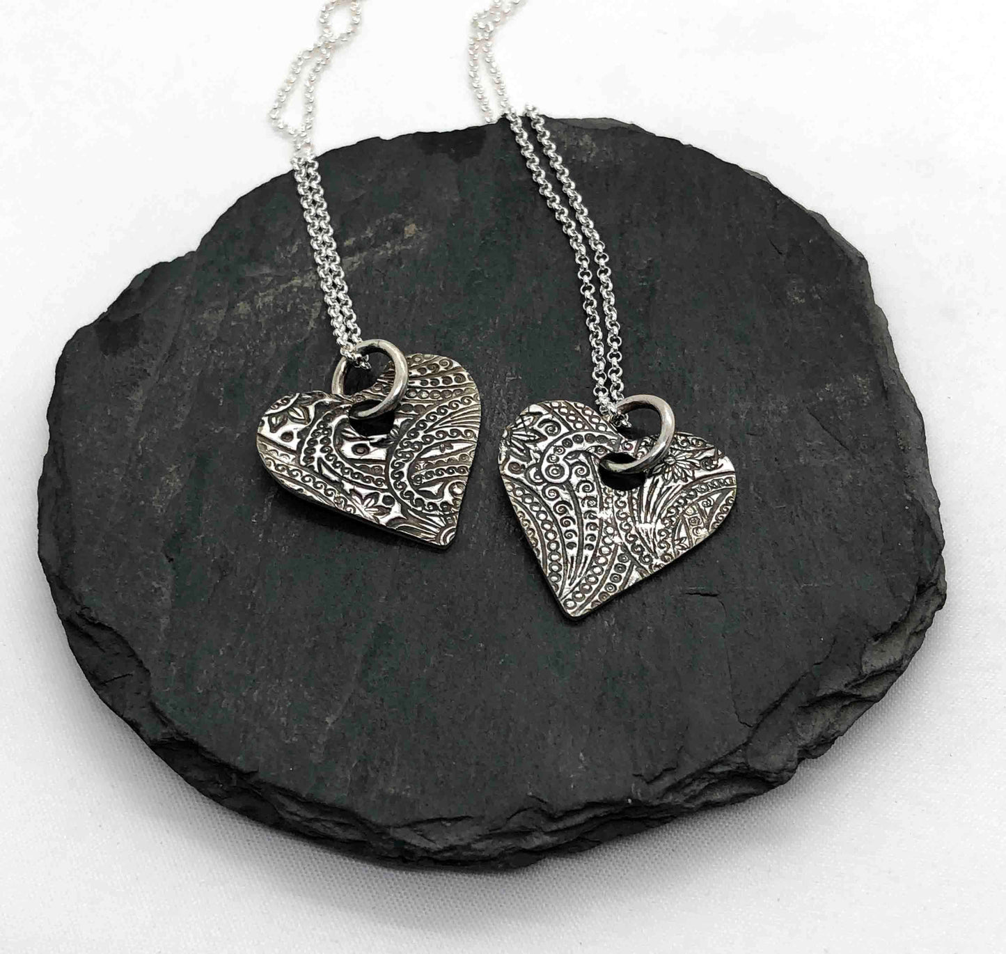 Silverhalsband Paisley 1