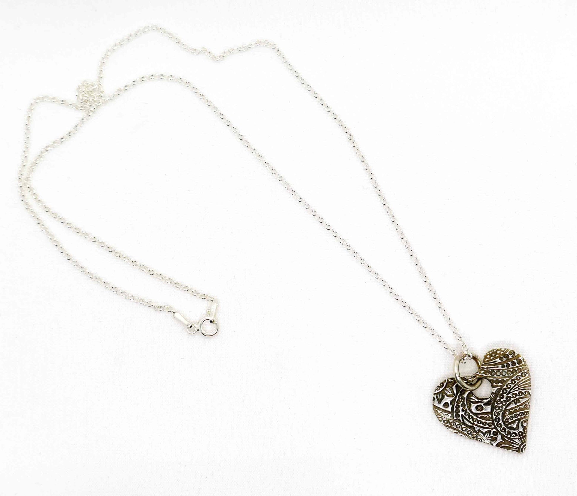 Silverhalsband Paisley 1