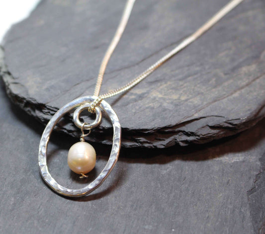 Silverhalsband Pearl