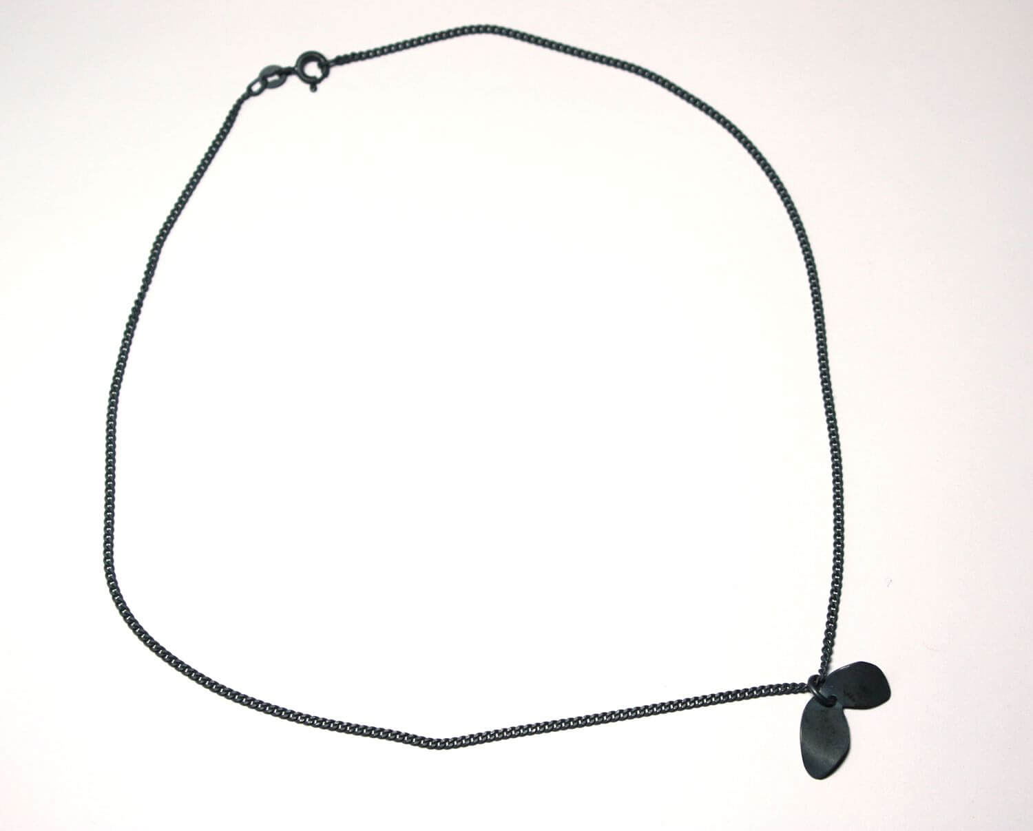 Silverhalsband Spike Black
