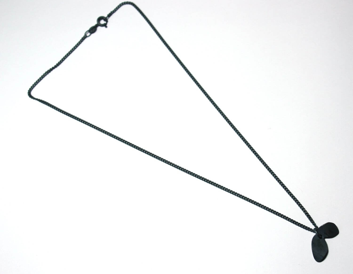 Silverhalsband Spike Black