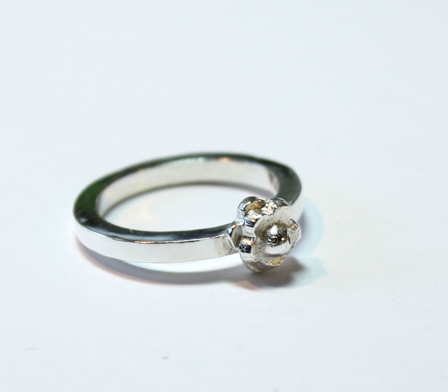Silverring Blomblad 2