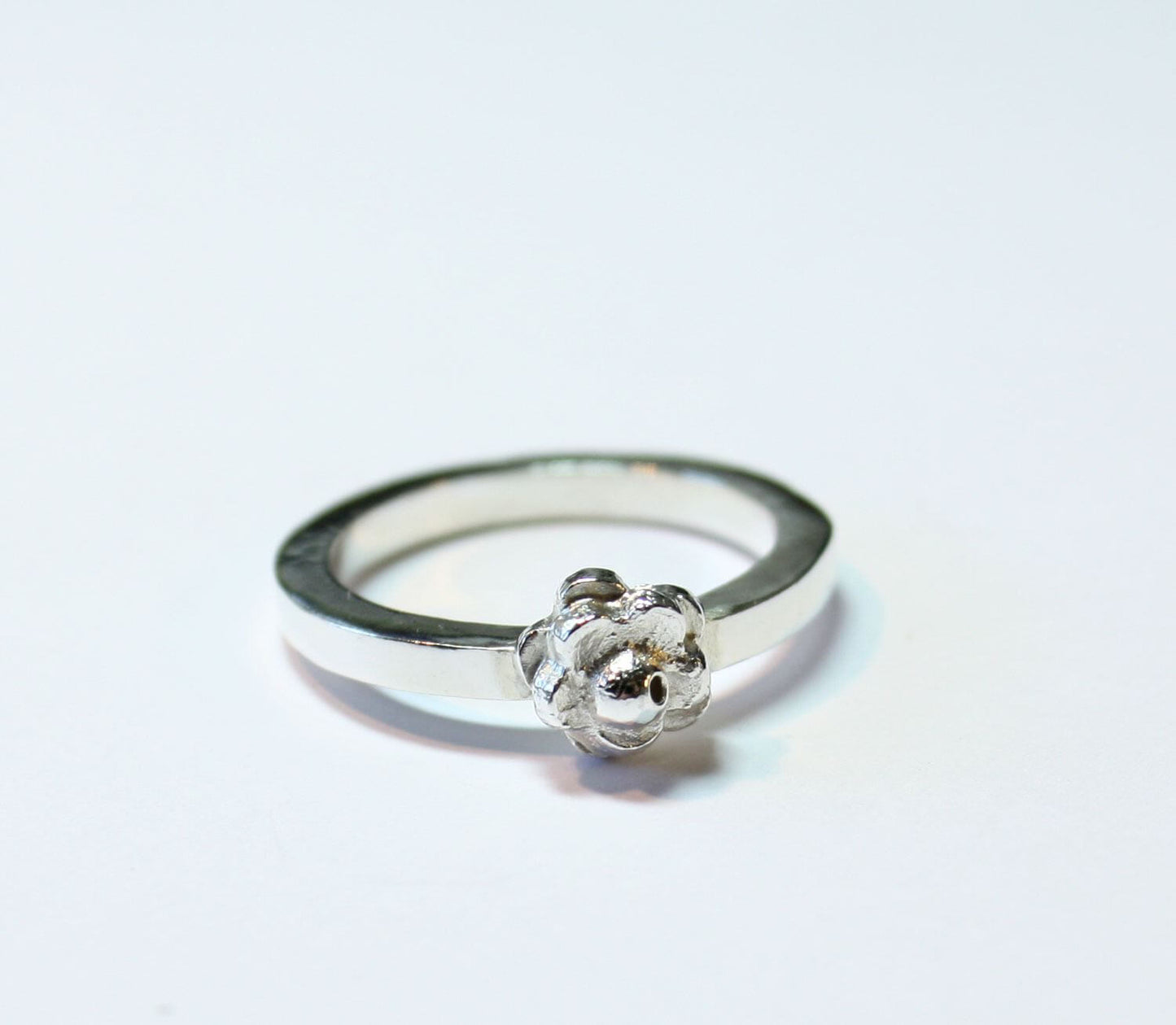 Silverring Blomblad 2