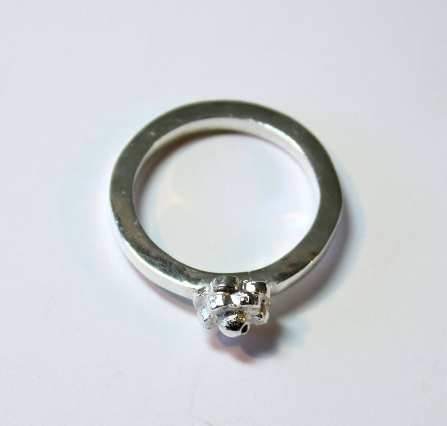 Silverring Blomblad 2