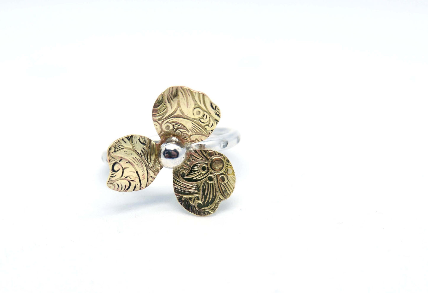 Silverring Klöver 1
