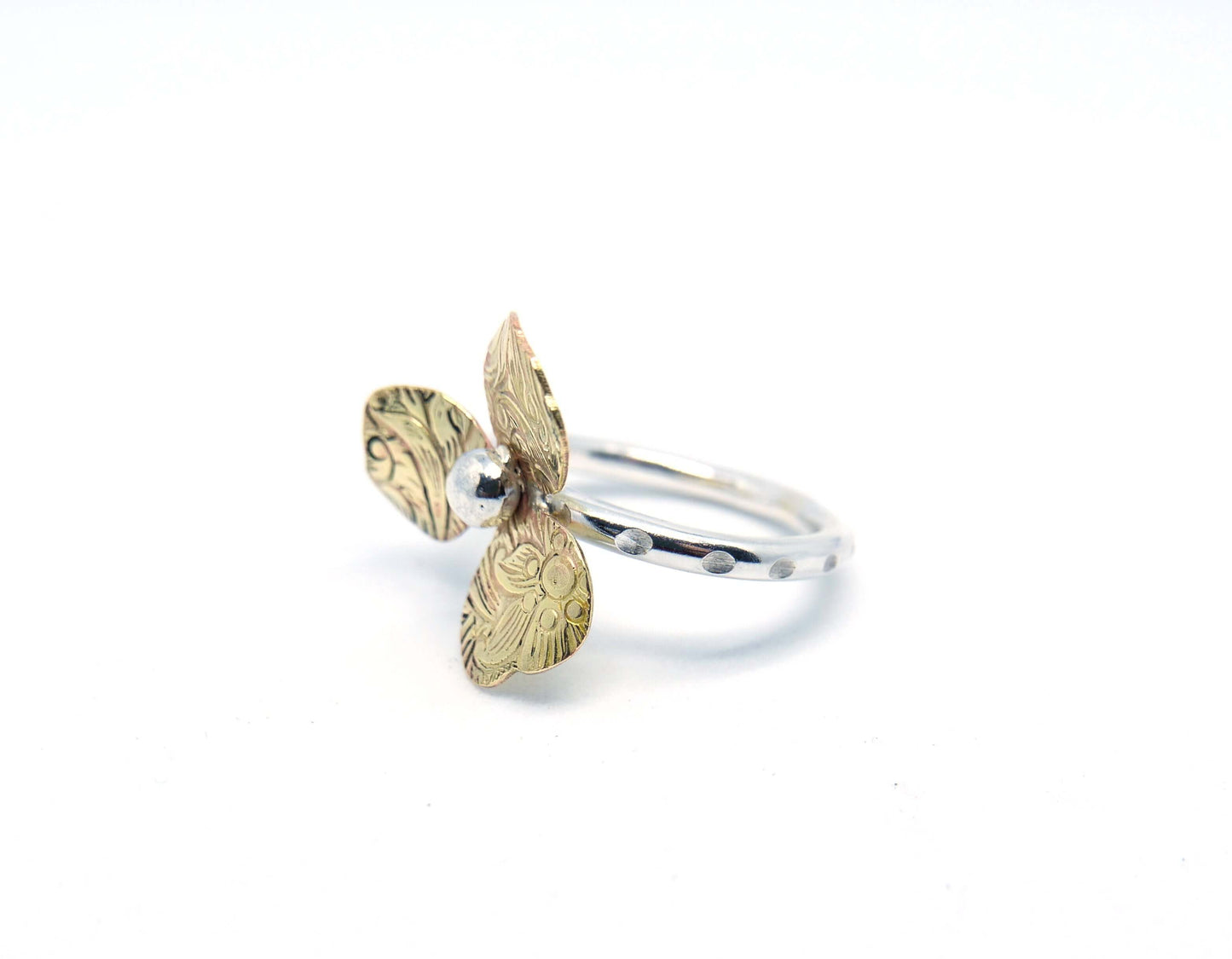 Silverring Klöver 1